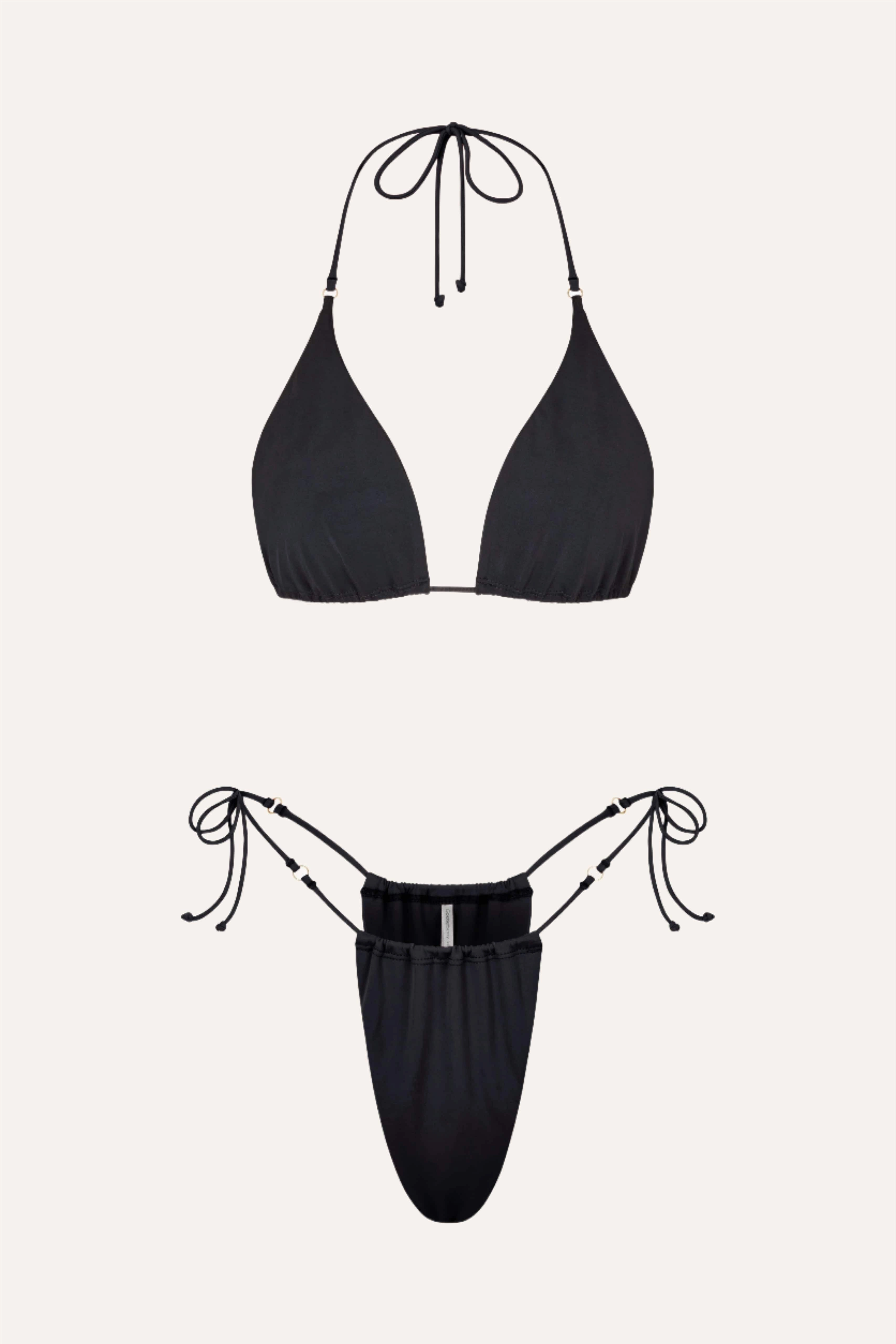 Side Tie Bikini Briefs Plum