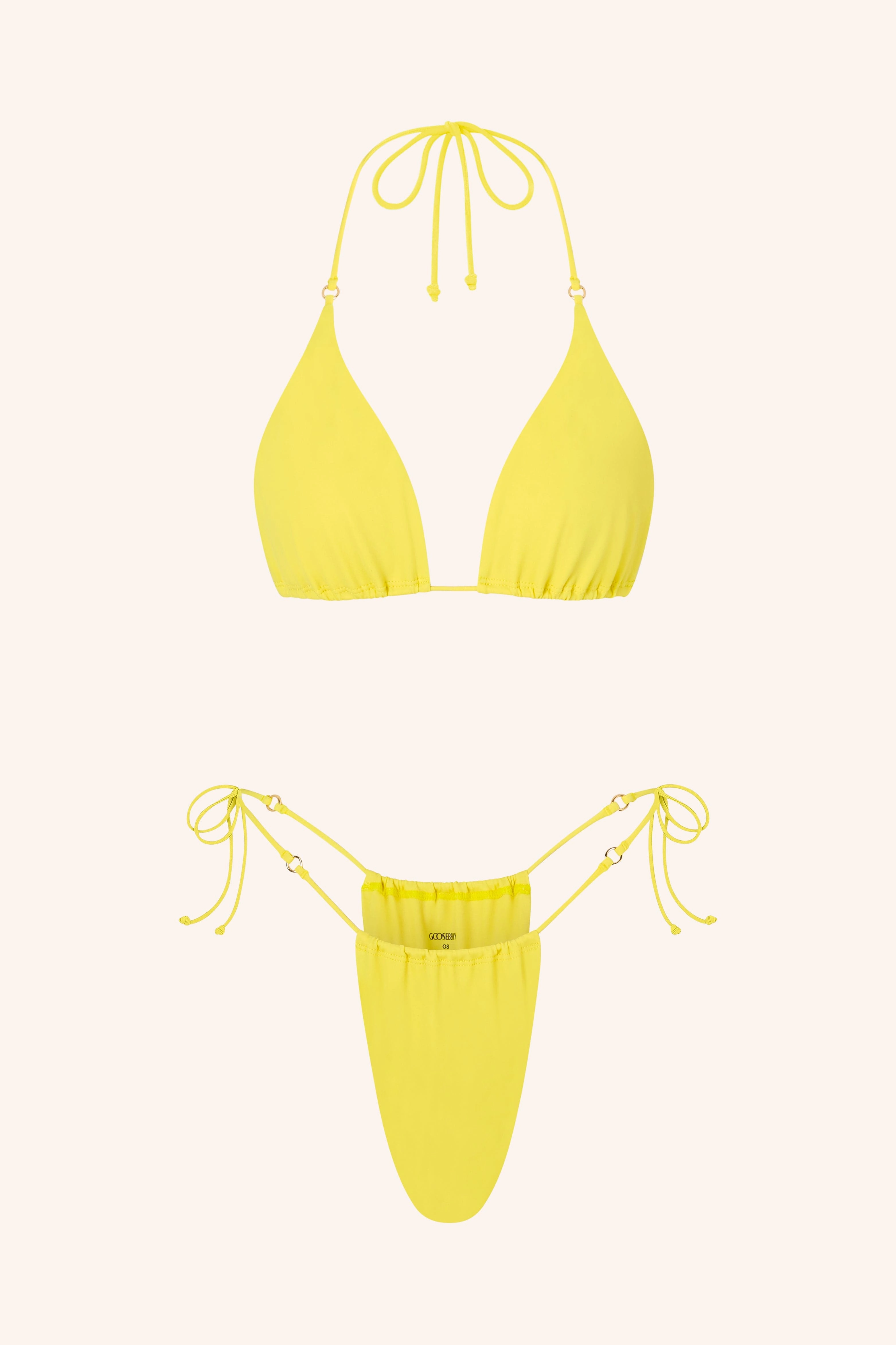 Side Tie Bikini Briefs Plum