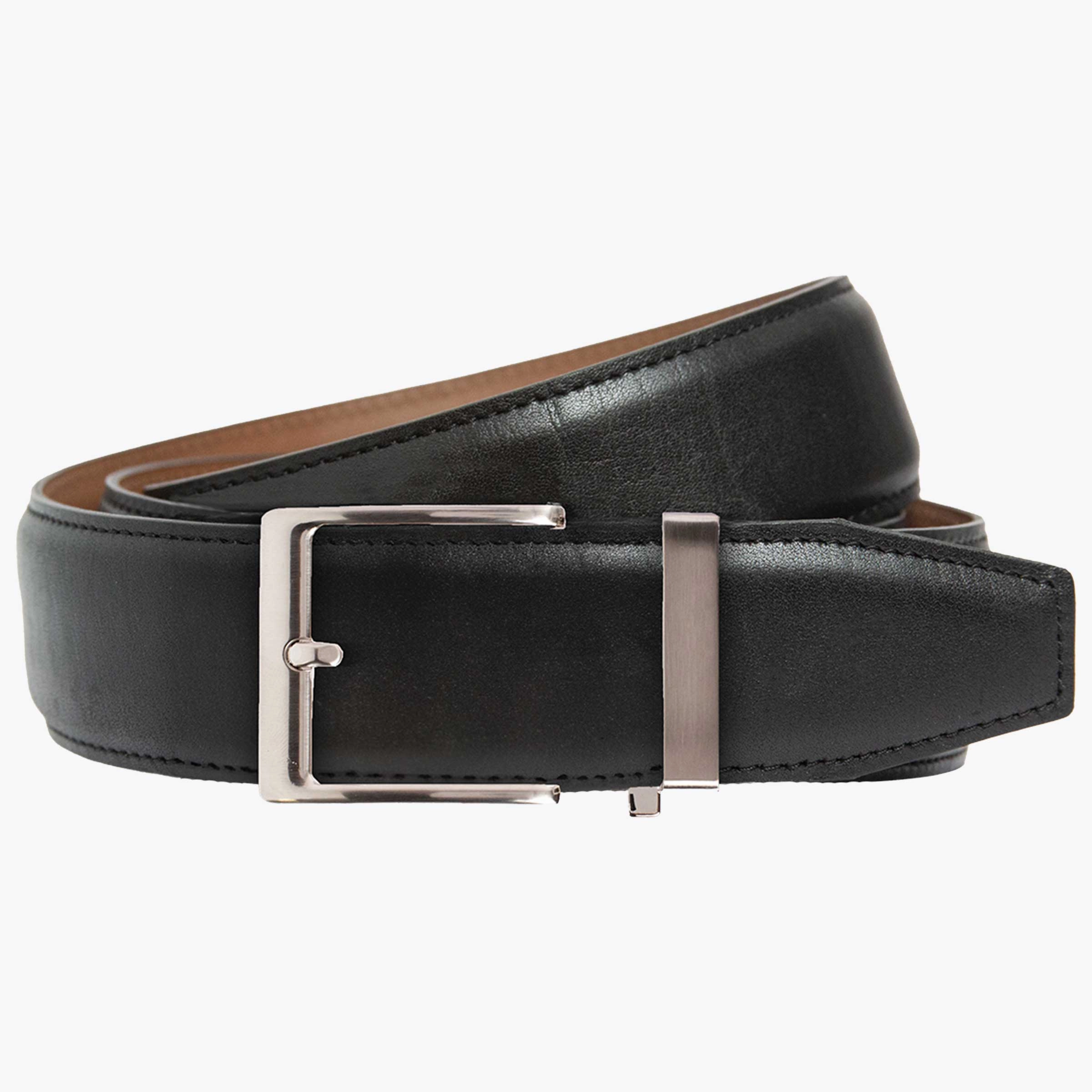 Smooth Black Dress Ratchet Belt 1.575 Strap [40mm]