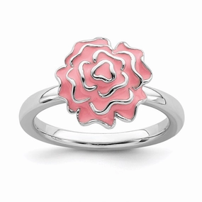 Sterling Silver Stackable Expressions Carnation Ring | QSK927
