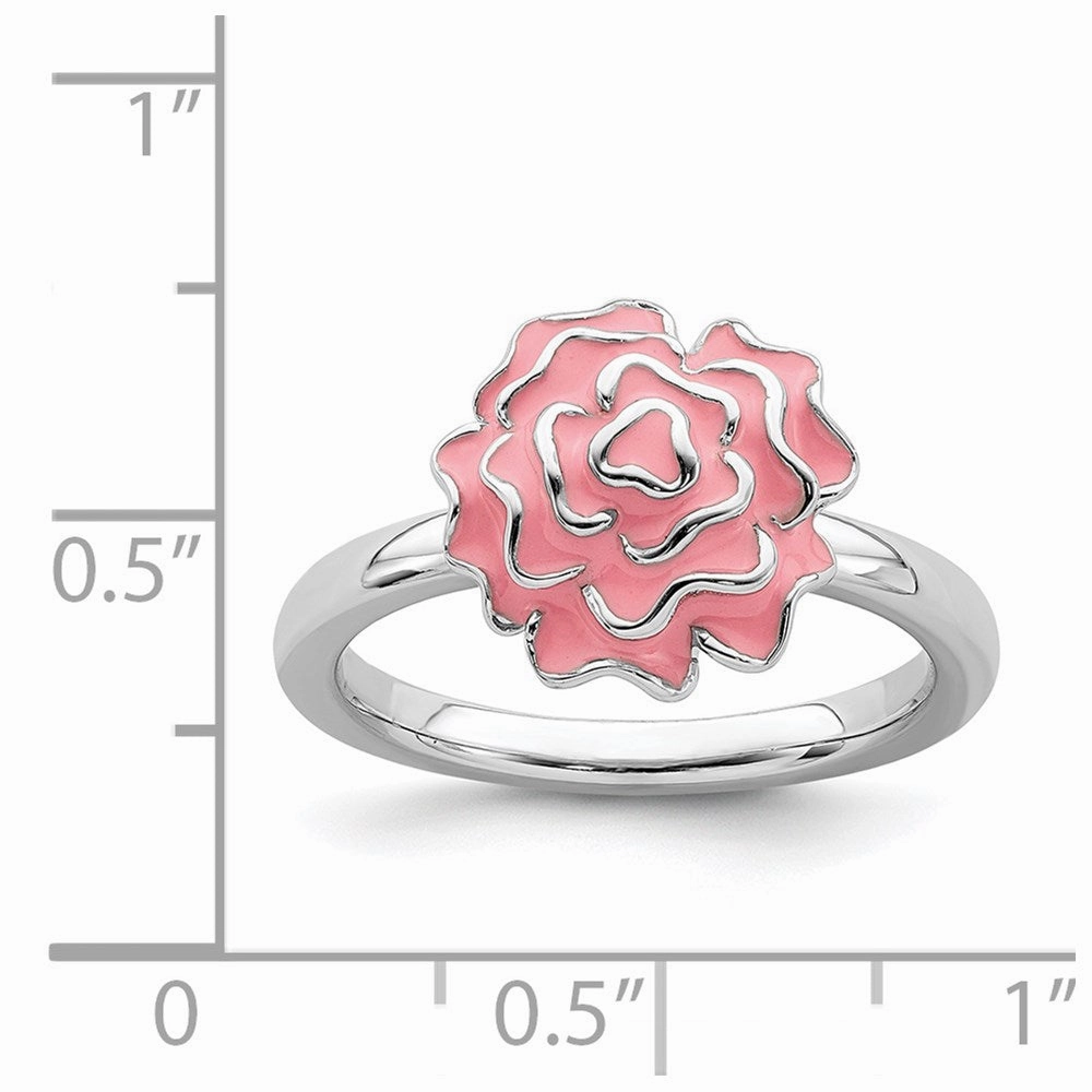Sterling Silver Stackable Expressions Carnation Ring | QSK927