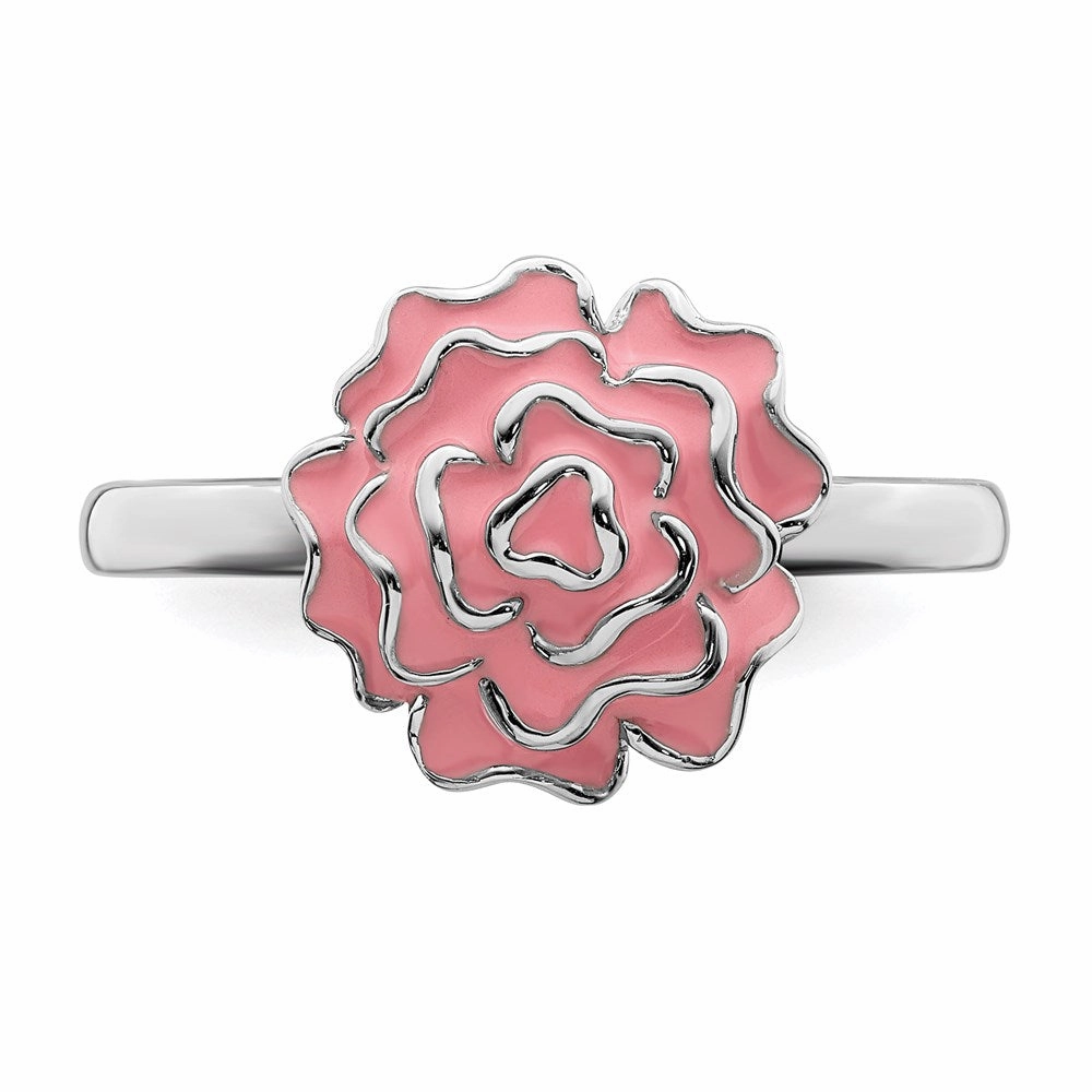 Sterling Silver Stackable Expressions Carnation Ring | QSK927