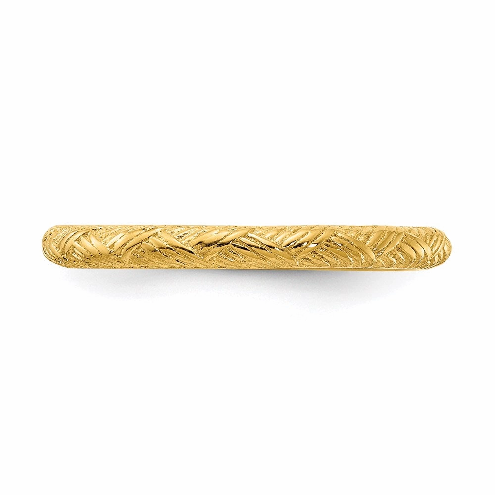 Sterling Silver Stackable Expressions Gold-plated Polished Ring | QSK2054