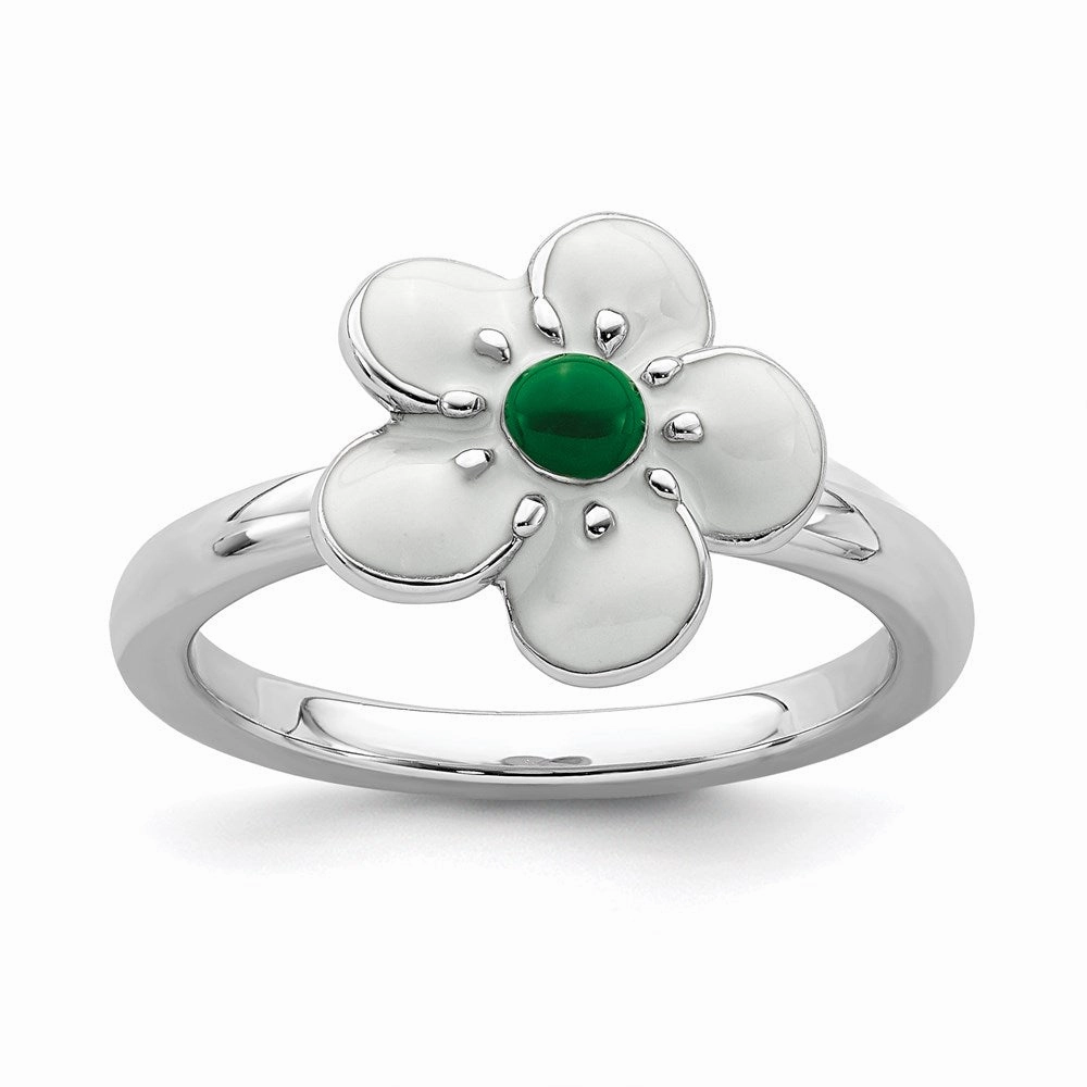 Sterling Silver Stackable Expressions Hawthorn Ring | QSK931