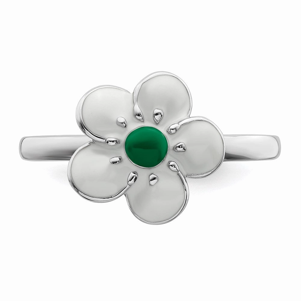 Sterling Silver Stackable Expressions Hawthorn Ring | QSK931