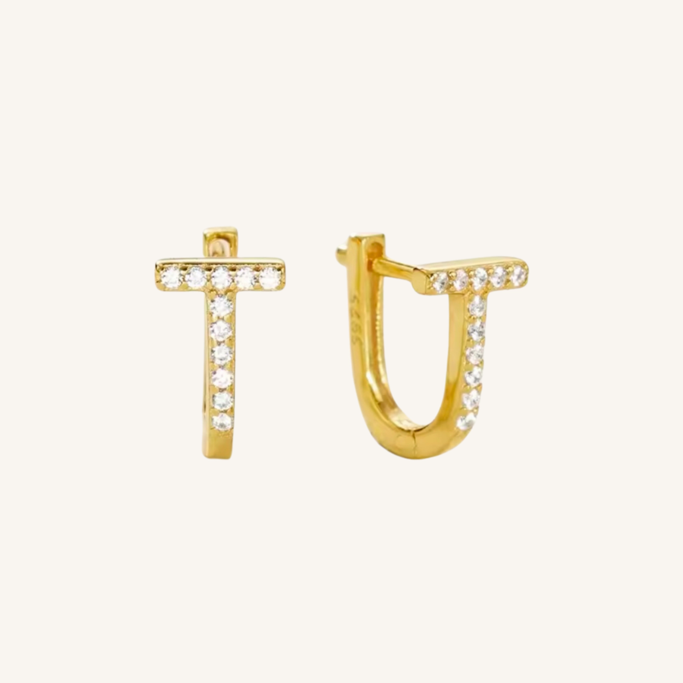 T-Drop Huggie Earrings