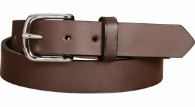 The Colt: Brown Non Stitched Leather Belt 1.25"
