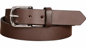 The Colt: Brown Non Stitched Leather Belt 1.25"