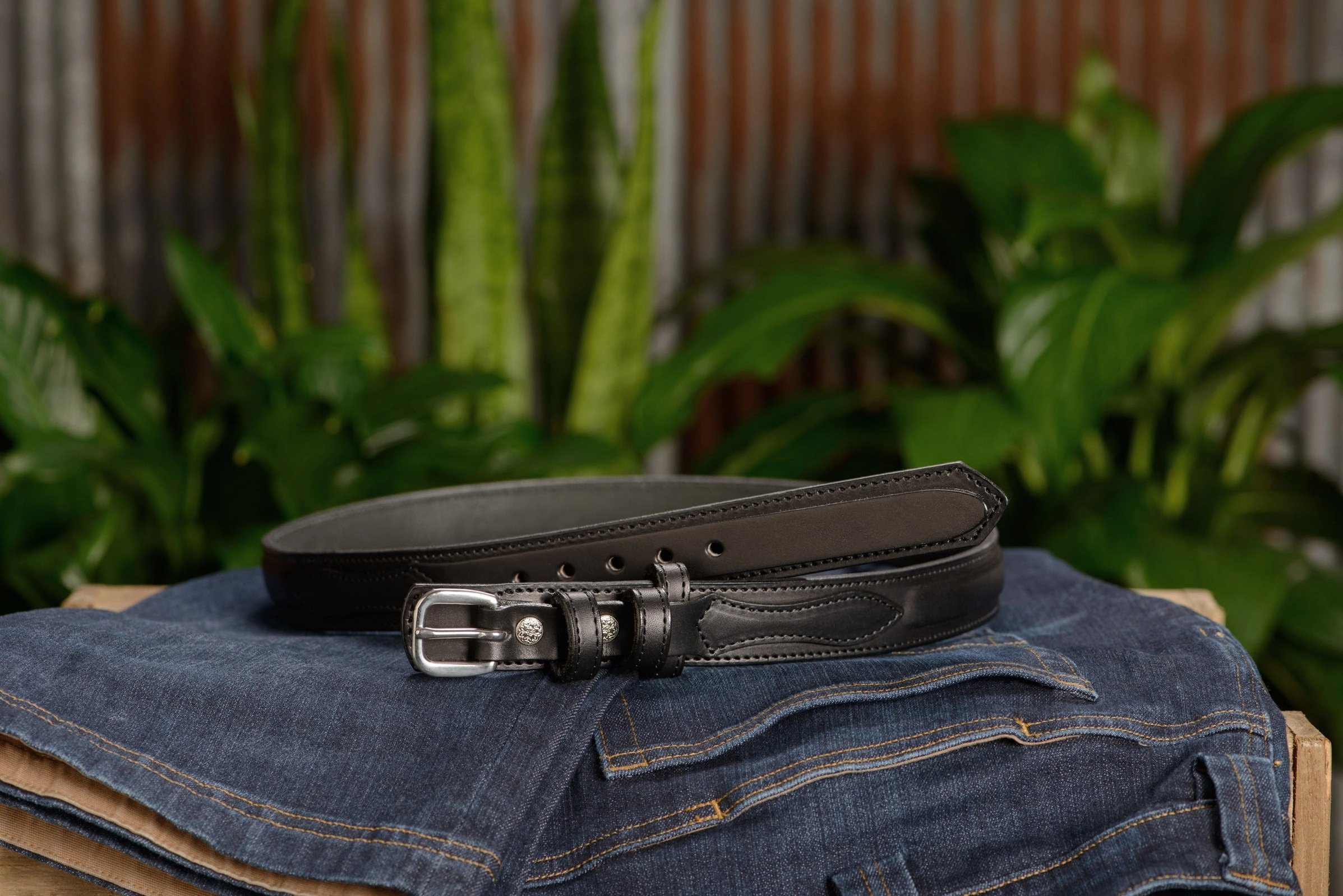 The Walker: Black Stitched Ranger 1.25"