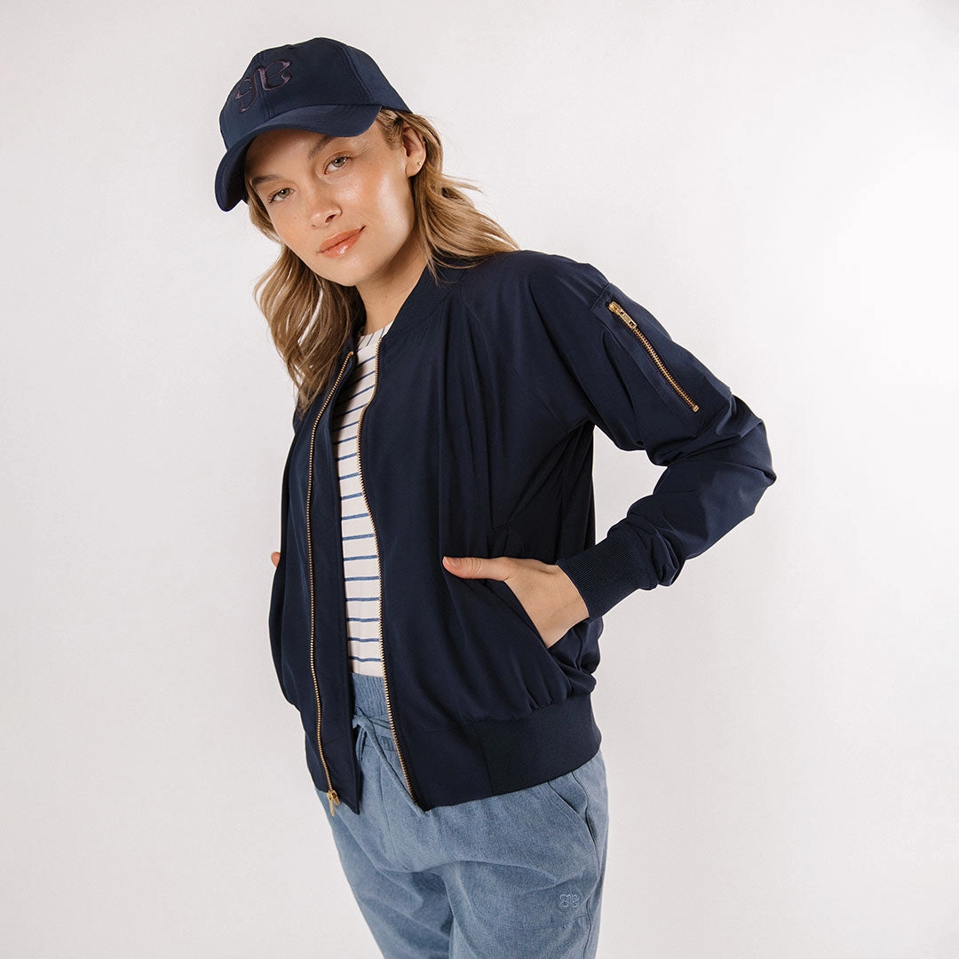 True Blue Bomber Jacket