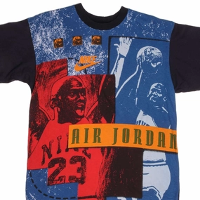 VINTAGE NIKE ALL OVER PRINT AIR JORDAN 1990S TEE SHIRT SIZE MEDIUM MADE USA