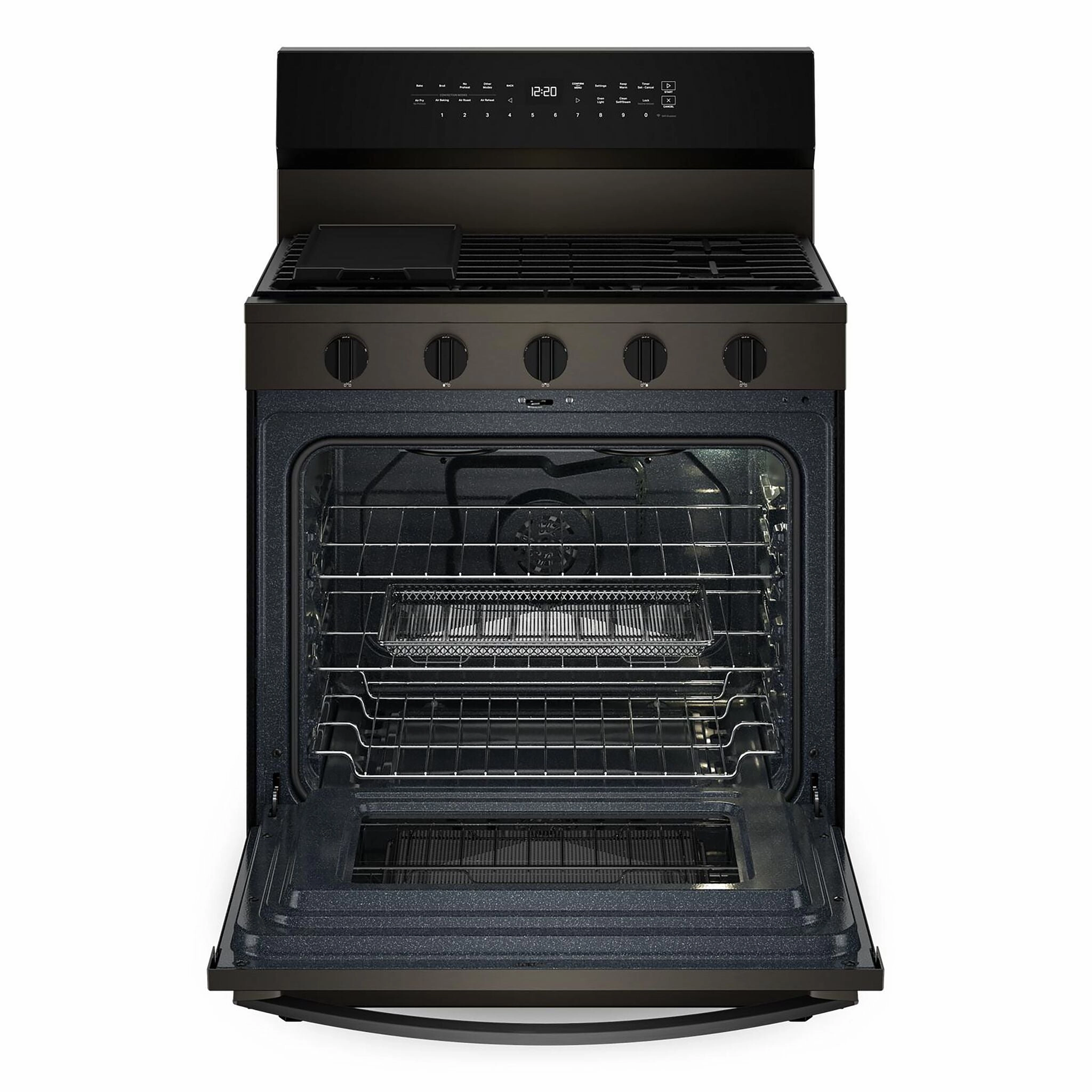 Whirlpool Print Resistant Black Stainless Gas Freestanding Range (5 Cu.Ft) - WFGS7530RV